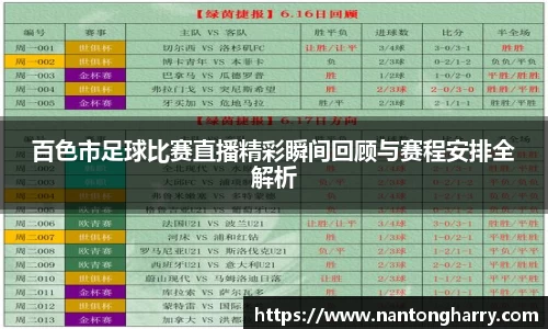 百色市足球比赛直播精彩瞬间回顾与赛程安排全解析